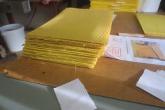 Pile de cires gaufrées